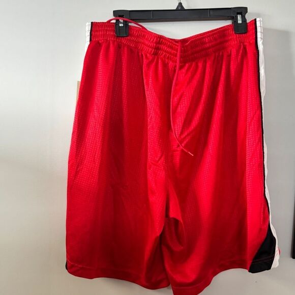 Nike Men XXL Red Athletic Basketball Shorts Mesh Mid Rise Pull On - Picture 6 of 10